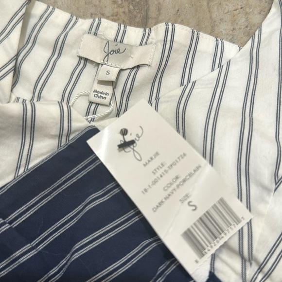 NWT JOIE MARJIE TOP  in Dark Navy Porcelain Small - Picture 6 of 14